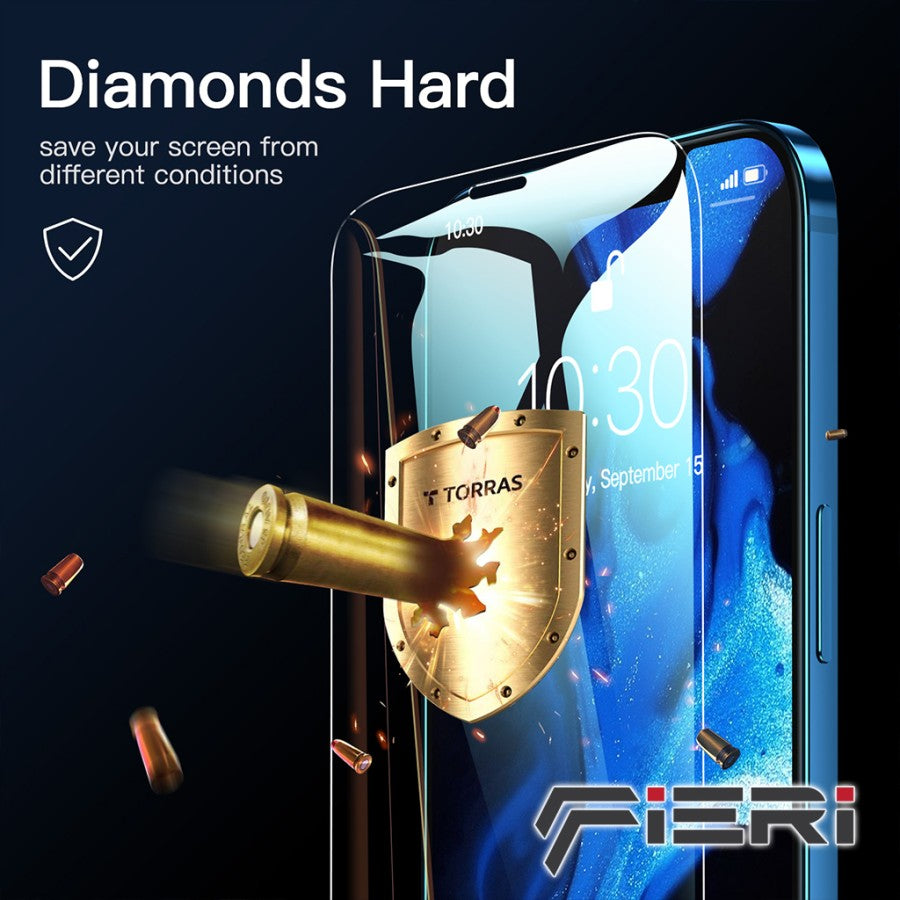 Pelindung Layar Bening Fieri untuk iPhone Seri 11 Pemasangan Mudah - Paket isi 2
