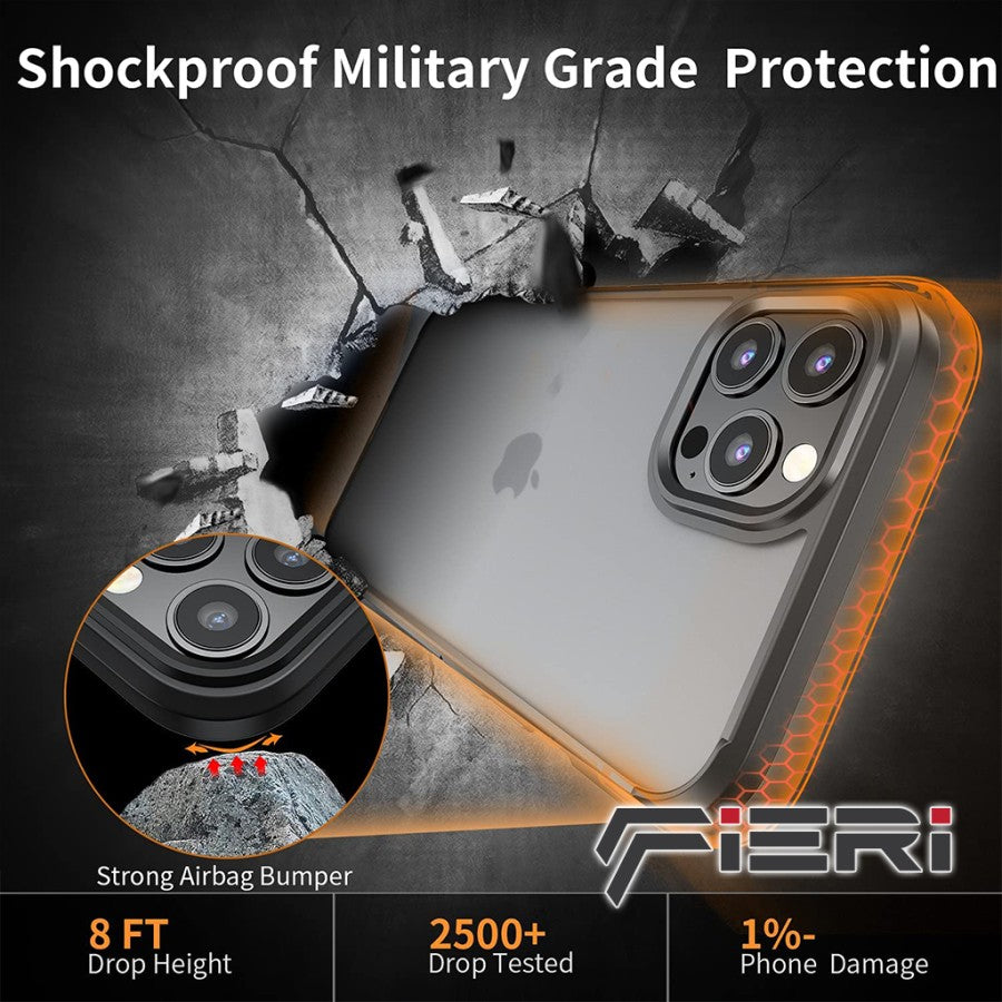 Fieri Hard Case untuk iPhone 13 Seri Matte Kelas Militer