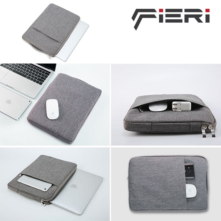Sarung Tas Laptop Fieri Denim dengan Tali Tangan