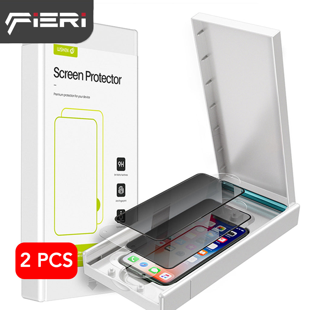 Pelindung Layar Privasi Fieri untuk iPhone Seri 12 Pemasangan Mudah - Paket isi 2