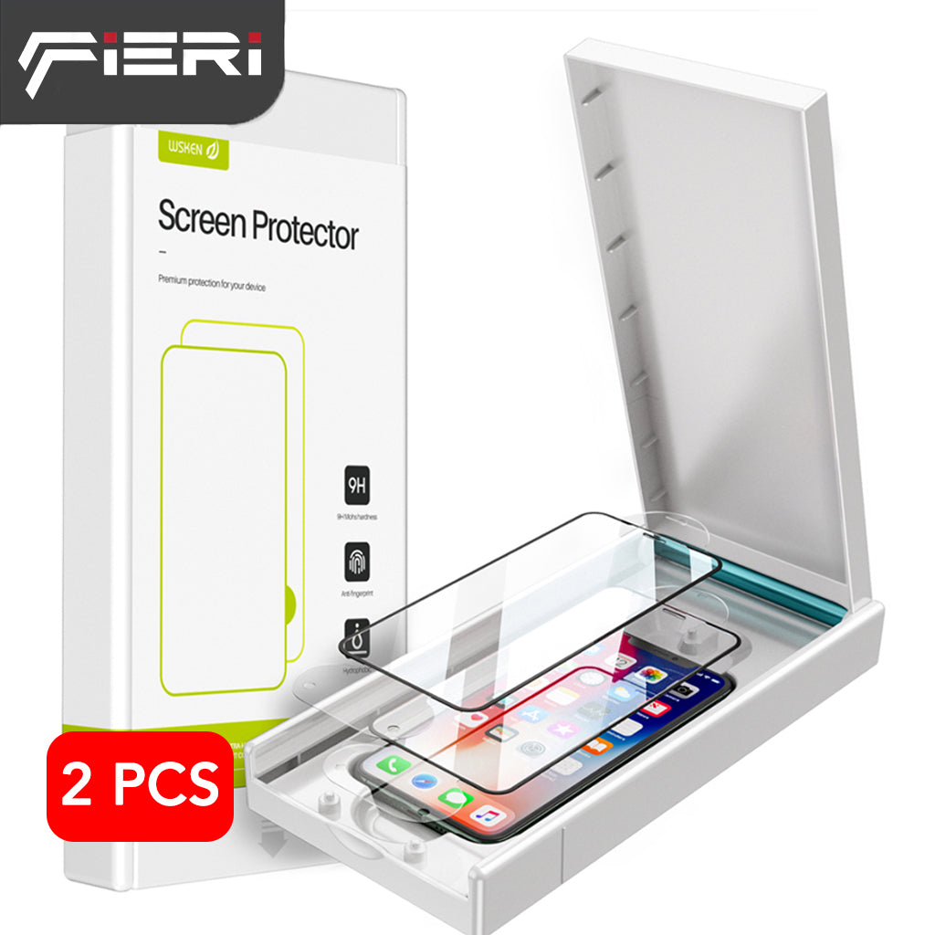 Pelindung Layar Penuh Fieri Clear untuk iPhone 12 Series Pemasangan Mudah - Paket isi 2