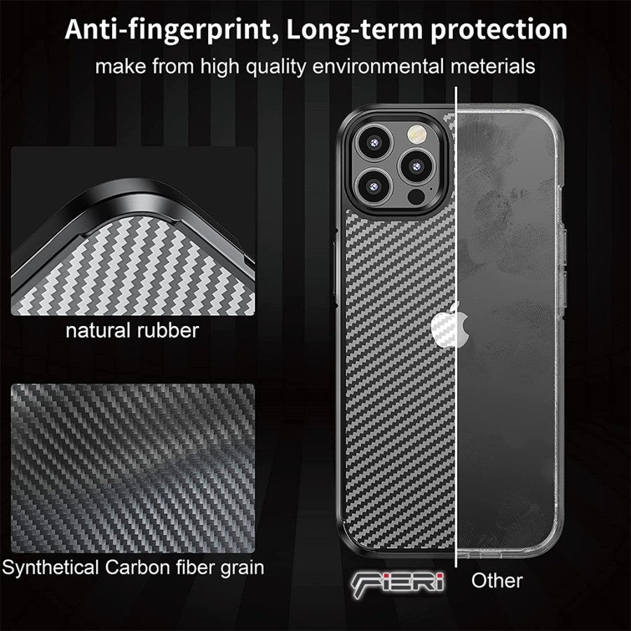 Fieri Hard Case untuk iPhone 13 Series Carbon Hybrid Kelas Militer