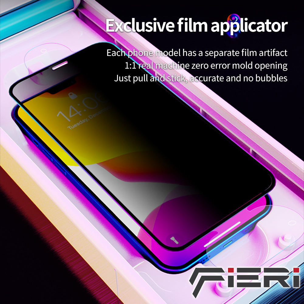 Pelindung Layar Privasi Fieri untuk iPhone Seri 12 Pemasangan Mudah - Paket isi 2