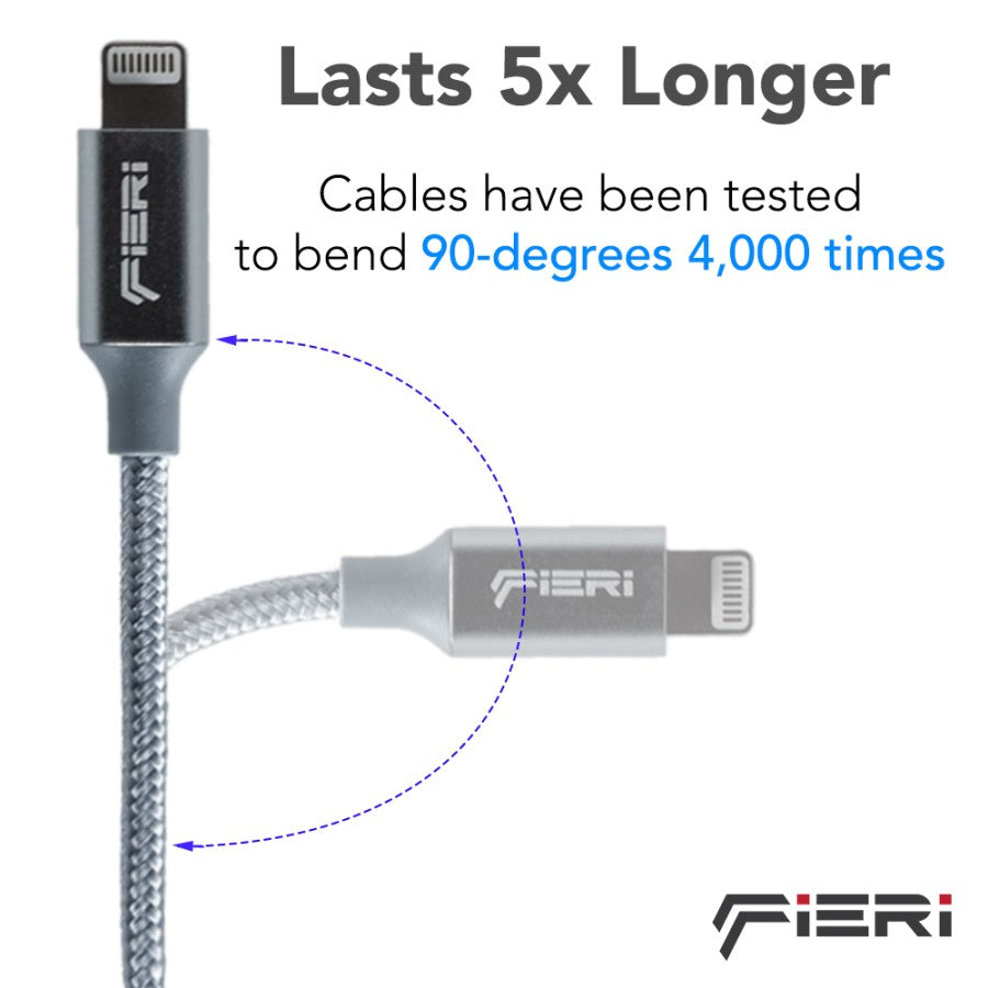 Kabel Data Pengisian Daya Fieri USB-A ke Lightning