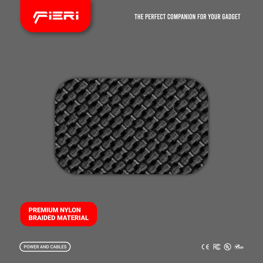 Kabel Data Pengisian Daya Fieri USB-C ke Lightning Line+ PD 1M / 1.2M untuk iPhone