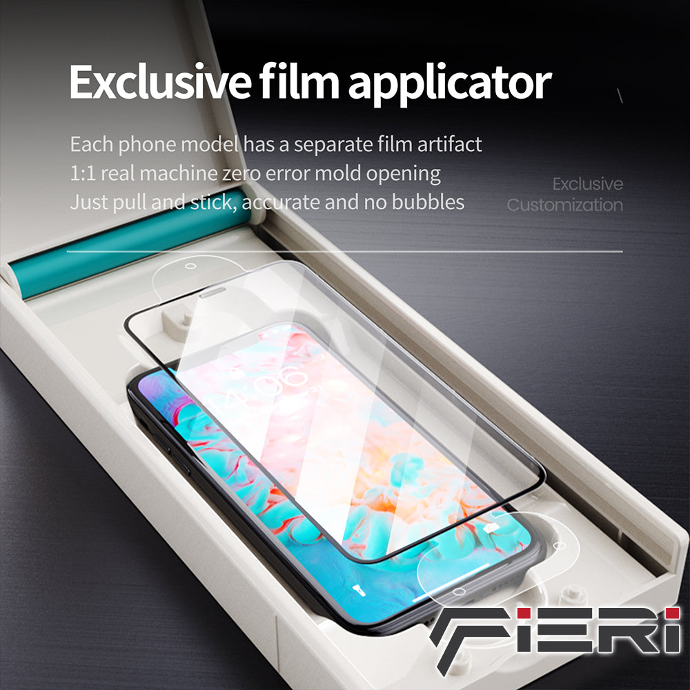 Pelindung Layar Penuh Fieri Clear untuk iPhone 12 Series Pemasangan Mudah - Paket isi 2