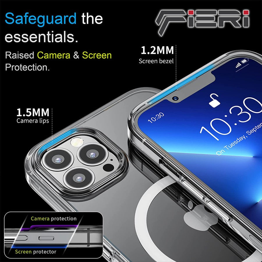 Fieri Hard Case untuk iPhone 14 Series Magnetic Clear Military Grade