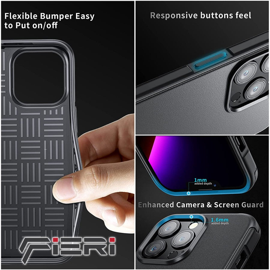 Casing Keras Fieri untuk iPhone 13 Pro / iPhone 13 Pro Max Magnetic Defender Kelas Militer