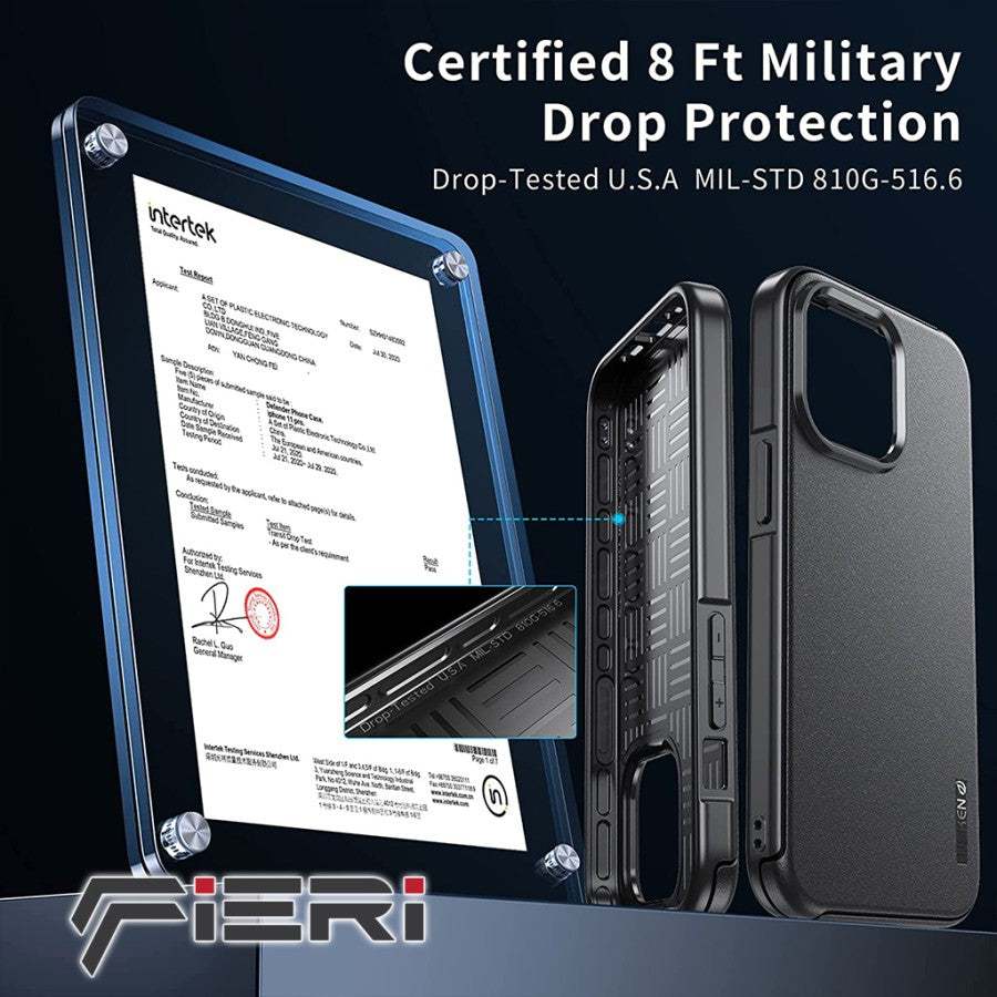 Casing Keras Fieri untuk iPhone 13 Pro / iPhone 13 Pro Max Magnetic Defender Kelas Militer