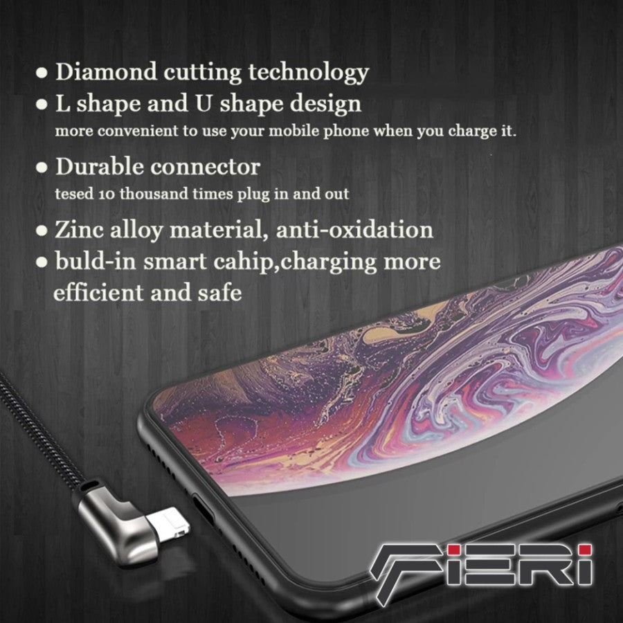 Kabel Pengisian Daya Fieri USB-A ke Lightning Diamond