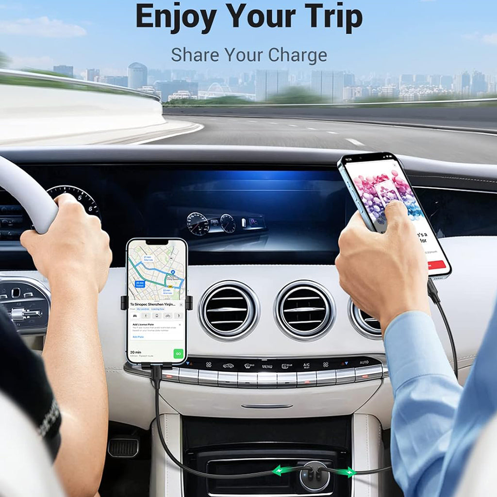 Pengisi Daya Mobil Fieri D1-X 65W 2x USB-C PD Pengisian Cepat