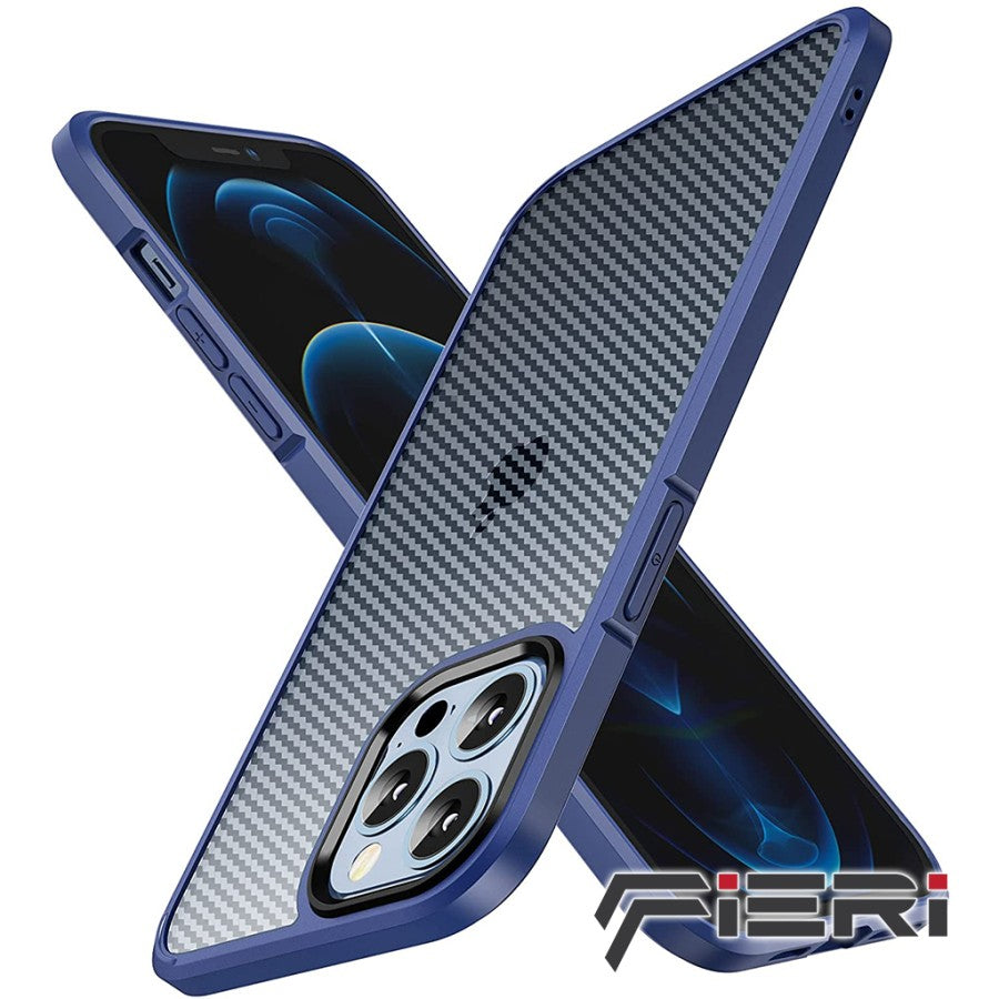 Fieri Hard Case untuk iPhone 13 Series Carbon Hybrid Kelas Militer