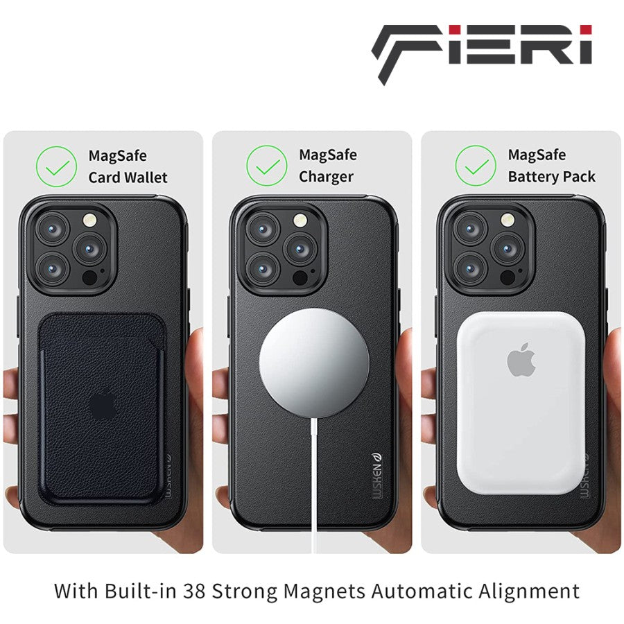 Casing Keras Fieri untuk iPhone 13 Pro / iPhone 13 Pro Max Magnetic Defender Kelas Militer