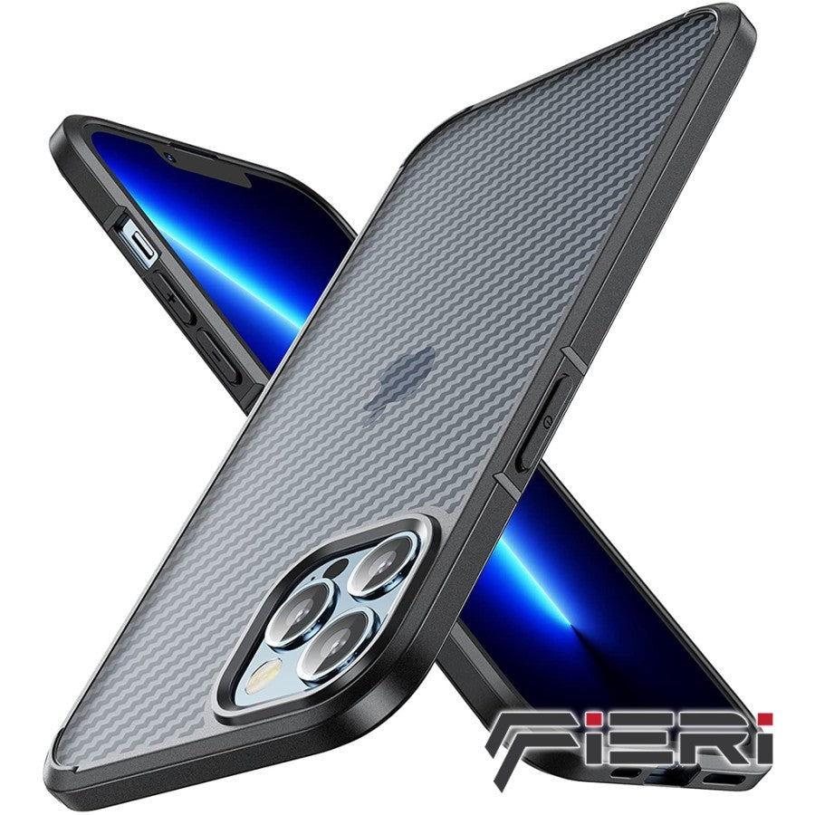 Fieri Hard Case untuk iPhone 13 Series Carbon Hybrid Kelas Militer