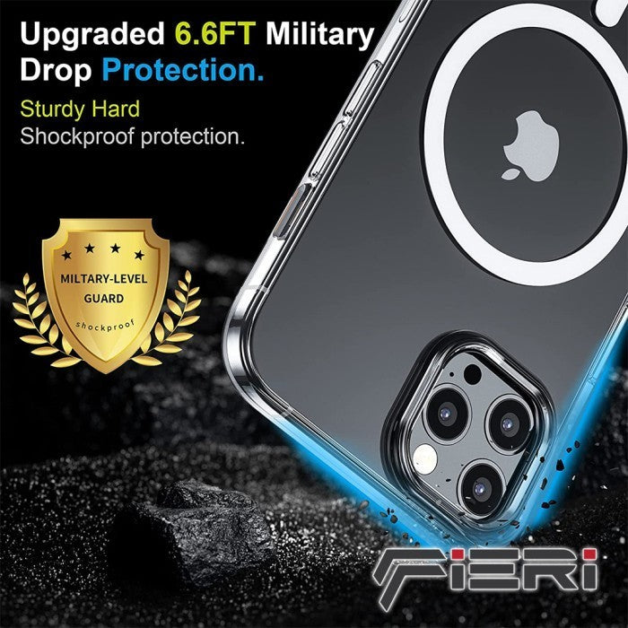 Fieri Hard Case untuk iPhone 15 Series Magnetic Clear Military Grade