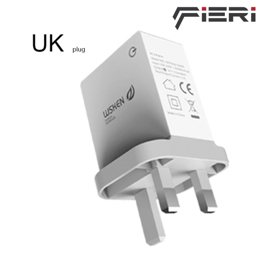 Pengisi Daya Dinding Fieri 4 Port USB-A / 1 USB-A Sertifikasi Aman
