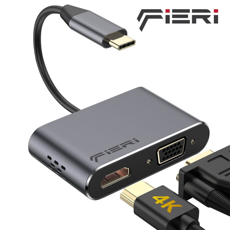 Fieri Converter 2in1 Type C to HDMI 4K / VGA