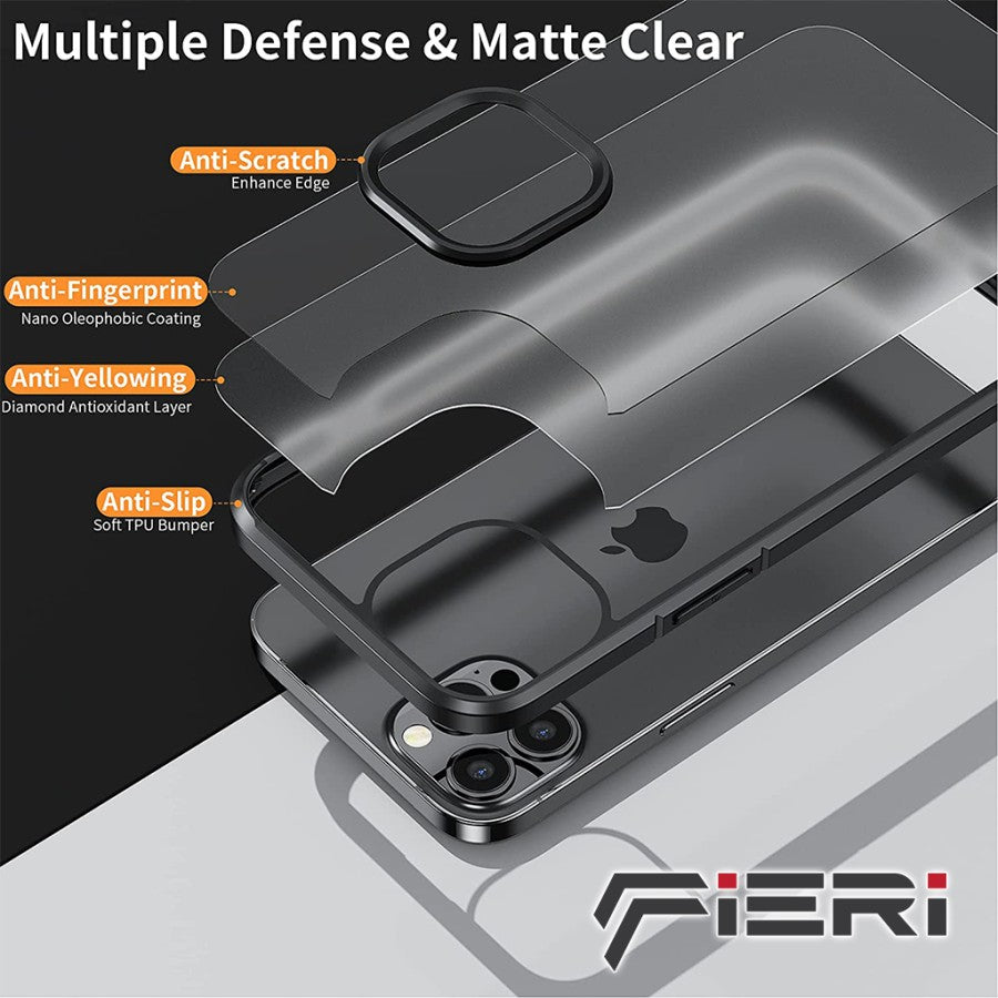 Fieri Hard Case untuk iPhone 14 Seri Matte Kelas Militer