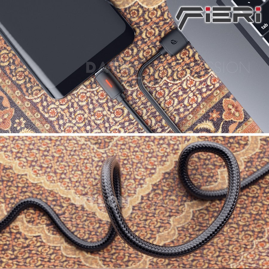 Kabel Data Pengisian Daya Fieri USB-A ke USB-C 5A Elemen Y1