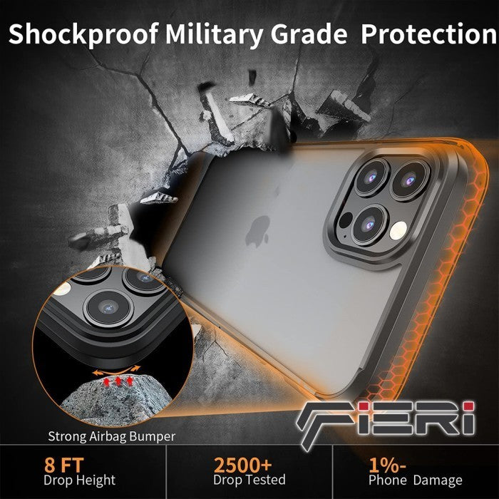 Fieri Hard Case untuk iPhone 15 Series Matte Kelas Militer