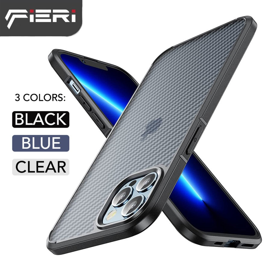 Fieri Hard Case untuk iPhone 13 Series Carbon Hybrid Kelas Militer