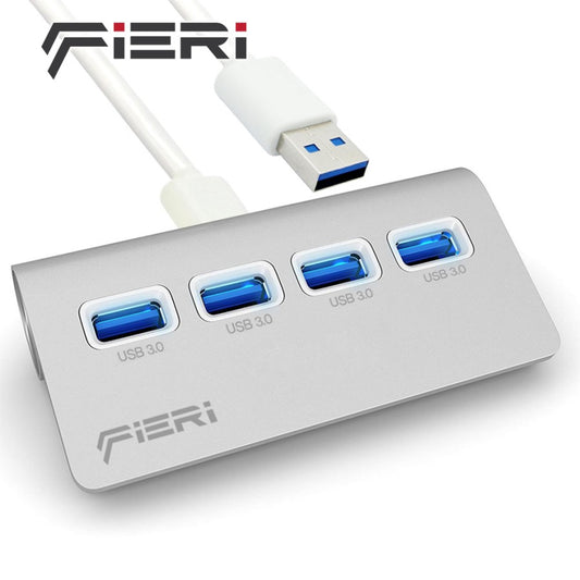 Fieri Multiport USB to 4 USB 3.0 LED Hub Super Speed Windows Mac Linux