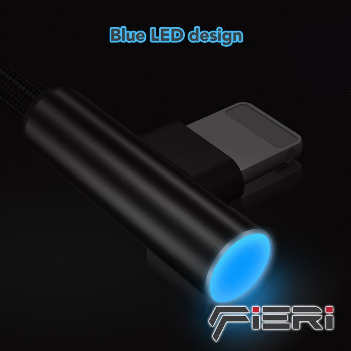 Fieri Charging Data Cable USB-A to Lightning LED M1 Gamer