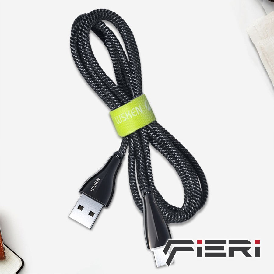 Fieri Charging Data Cable USB-A to USB-C 1M / 2M Fast Charging RGB