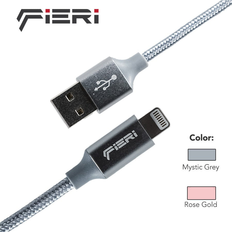 Fieri Kabel Data Charger USB Lightning Cable iPhone iPad Fast Charging