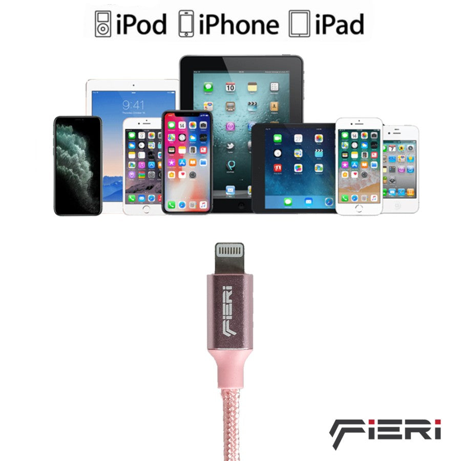 Fieri Kabel Data Charger USB Lightning Cable iPhone iPad Fast Charging