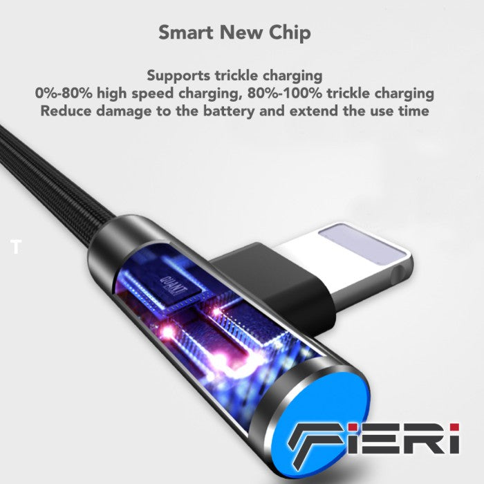 Fieri Charging Data Cable USB-A to Lightning LED M1 Gamer