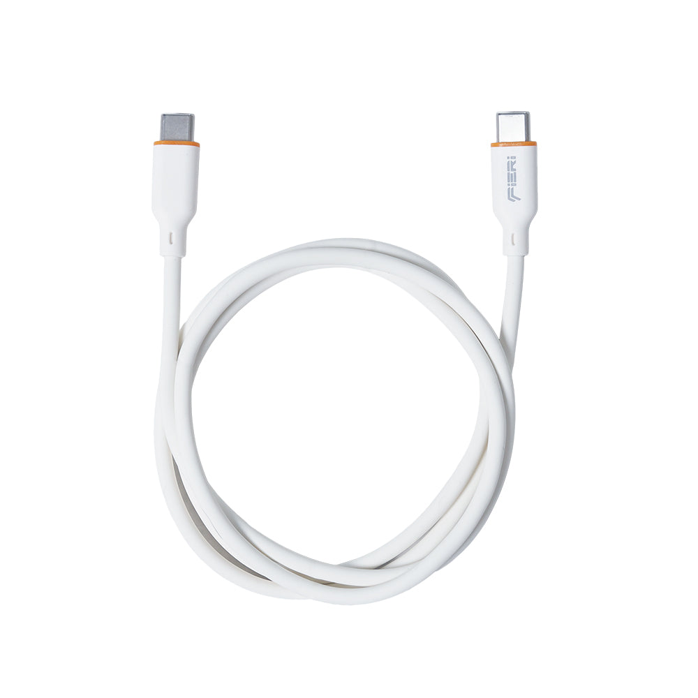 Fieri C939 Silicone Charging Cable — 65W USB-C to USB-C | 1 m Soft-Touch Design