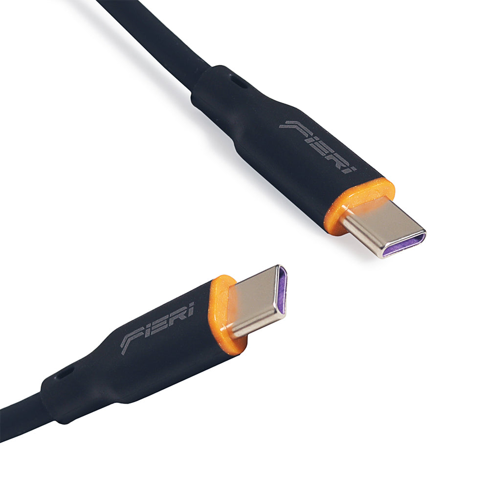 Fieri C939 Silicone Charging Cable — 65W USB-C to USB-C | 1 m Soft-Touch Design