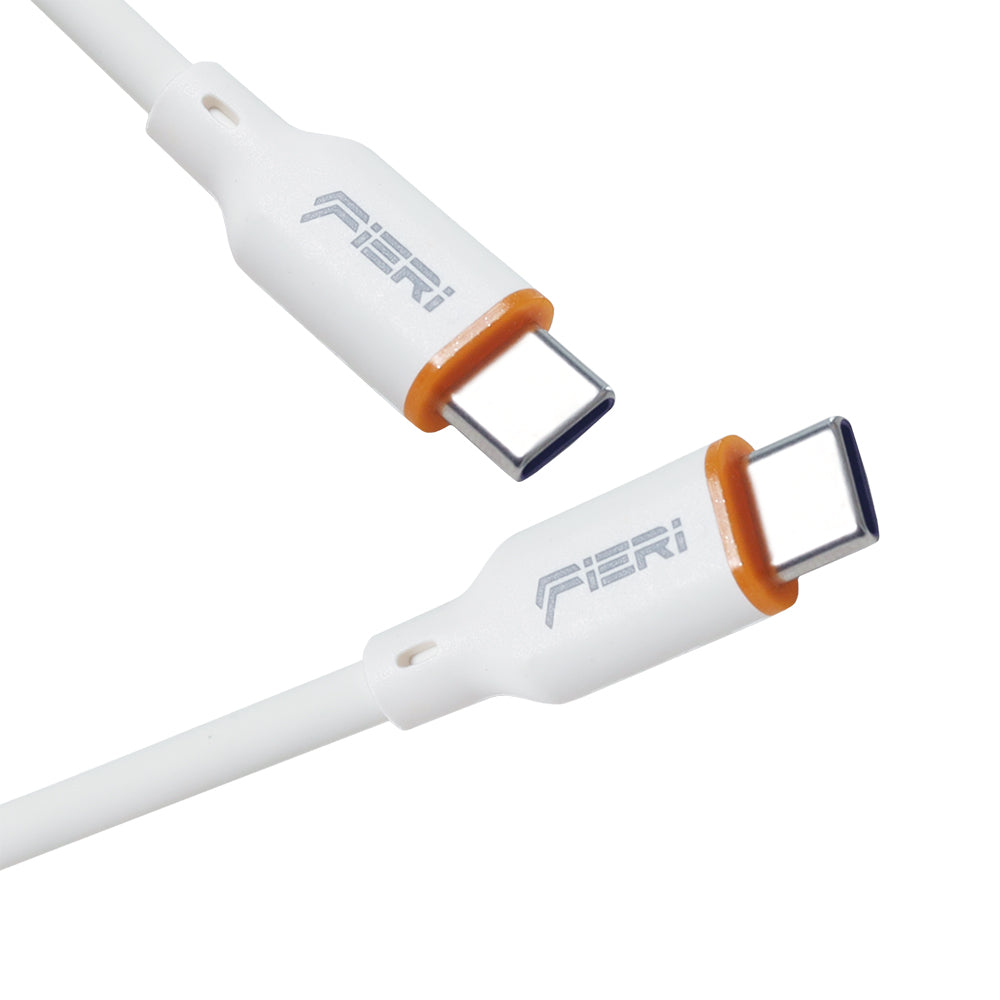 Fieri C939 Silicone Charging Cable — 65W USB-C to USB-C | 1 m Soft-Touch Design