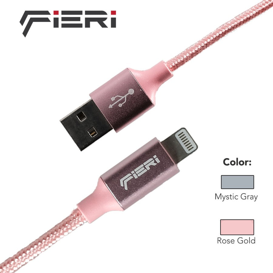 Fieri Kabel Data Charger USB Lightning Cable iPhone iPad Fast Charging