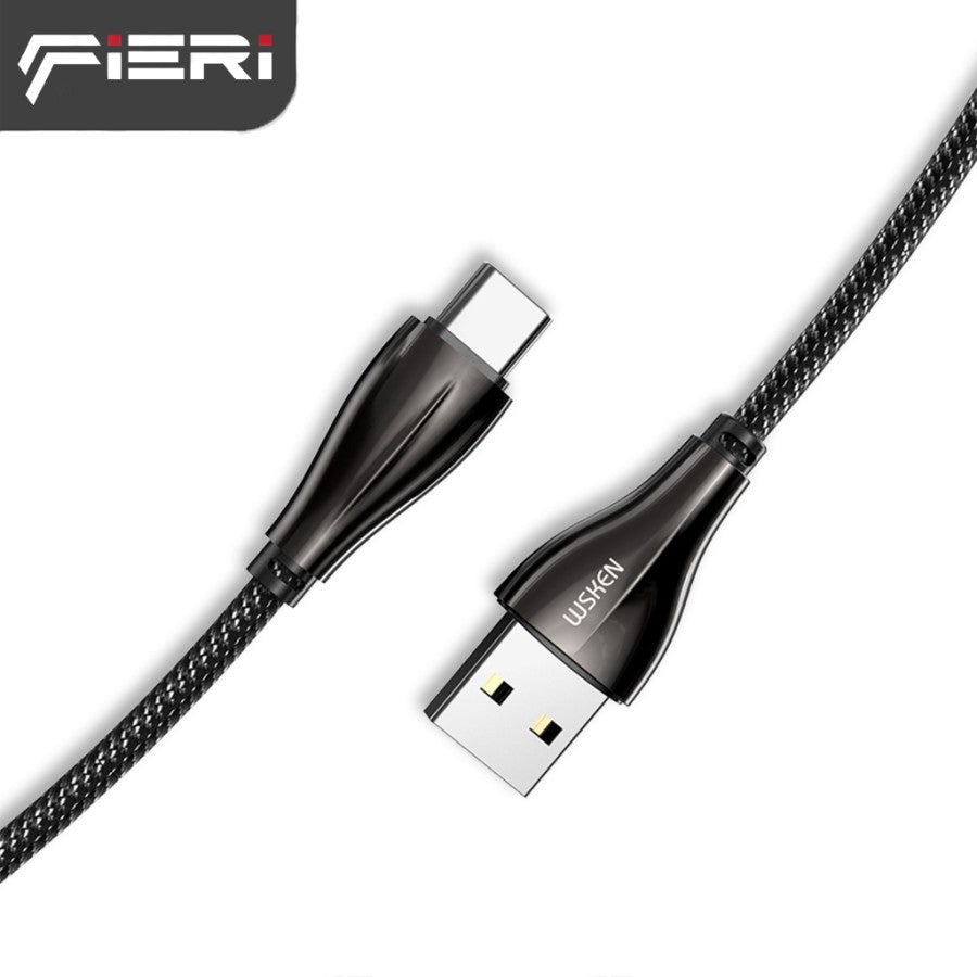 Fieri Charging Data Cable USB-A to USB-C 1M / 2M Fast Charging RGB