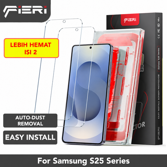 FIERI Clear Screen Protector untuk Samsung S25 Series Auto Dust V3 isi 2