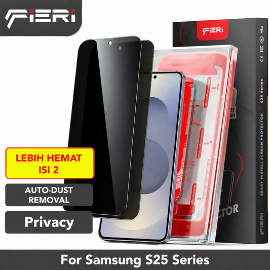 FIERI Privacy Screen Protector untuk Samsung S25 Series Auto Dust V3 isi 2
